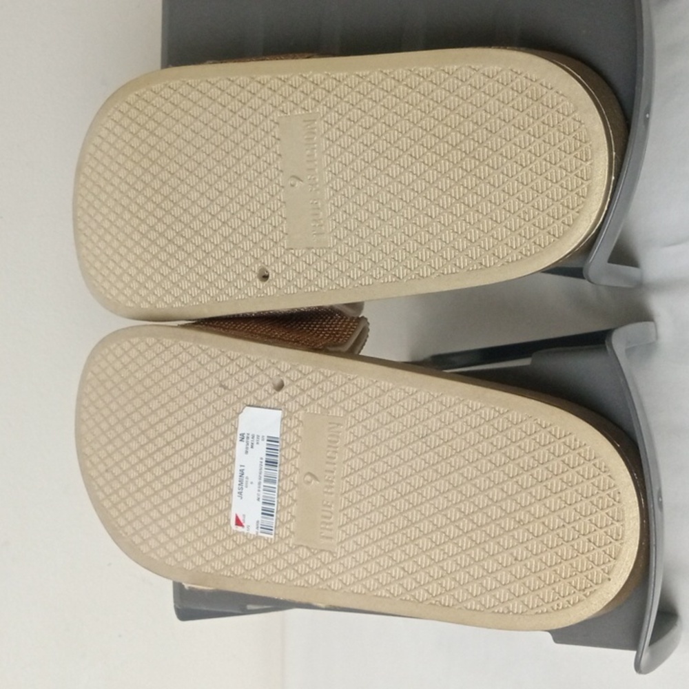True Religion Gold And Black Blinging Jasmin Slides US 9 - Picture 3 of 16